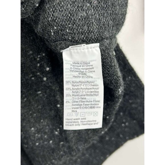 Madewell Women's S Wool Blend Black Confetti Knit Classic Open Cardigan Sweater - Picture 9 of 9